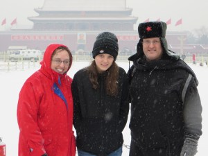 Graceann stole my hat so I purchased this one for $5. The cold conditions and this hat reminded me of the movie Red Dawn. WOLVERINES!