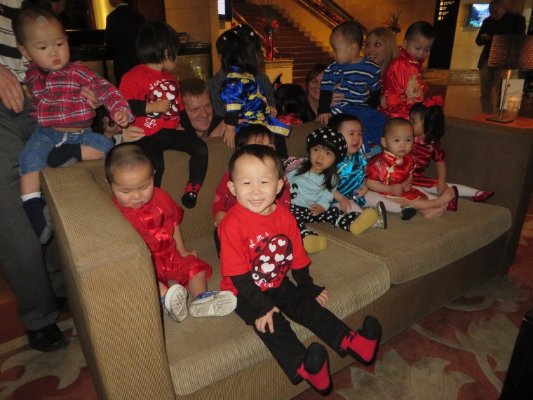 Guess who's hamming it up for the kid pic