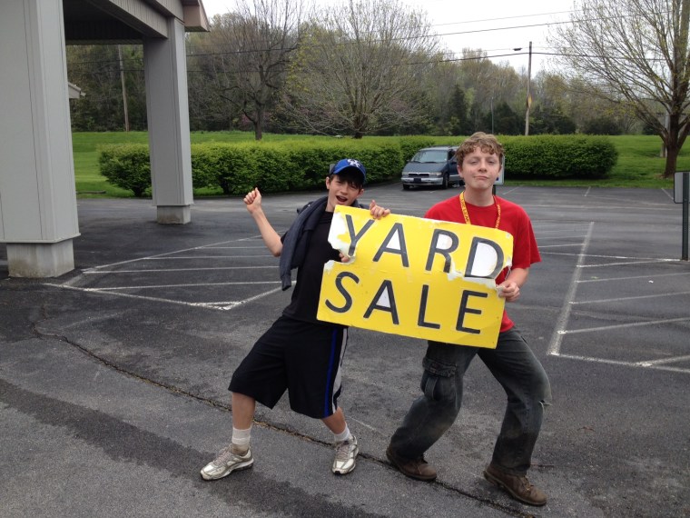 These two played a major role in drawing attention to the sale with their dance moves! :) 